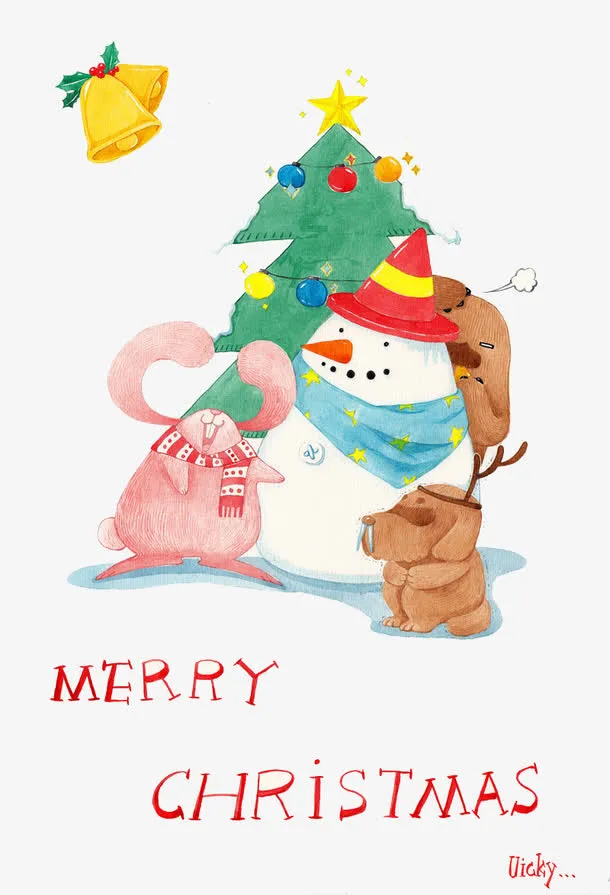 圣诞雪人免抠