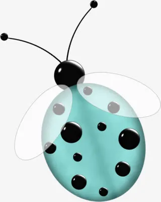 绿色创意七星瓢虫免抠