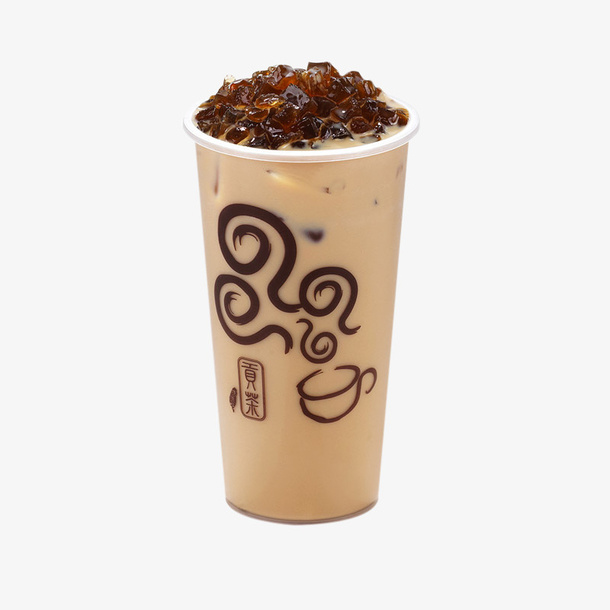 欧式风情黑糖奶茶免抠