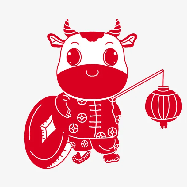 新年剪纸免抠