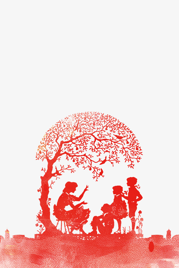 教师节剪纸教书育人元素免抠