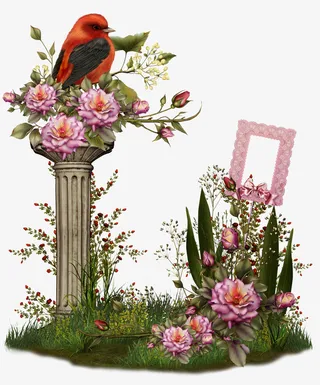 彩色绿色春天生机免抠