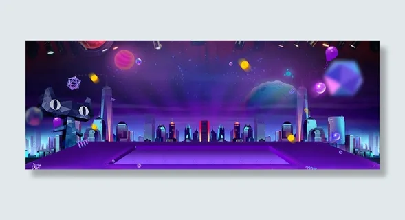 五一劳动节大气激情狂欢紫色banner高清