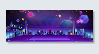 五一劳动节大气激情狂欢紫色banner高清