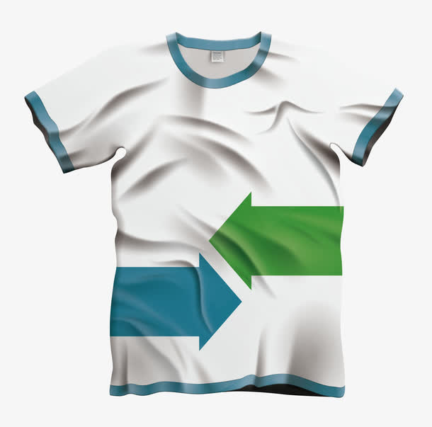 白蓝色半袖免抠