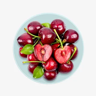 一碟好吃的樱桃设计素材免抠