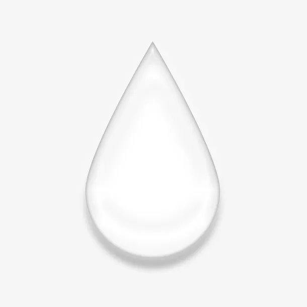 水滴白色通透免抠
