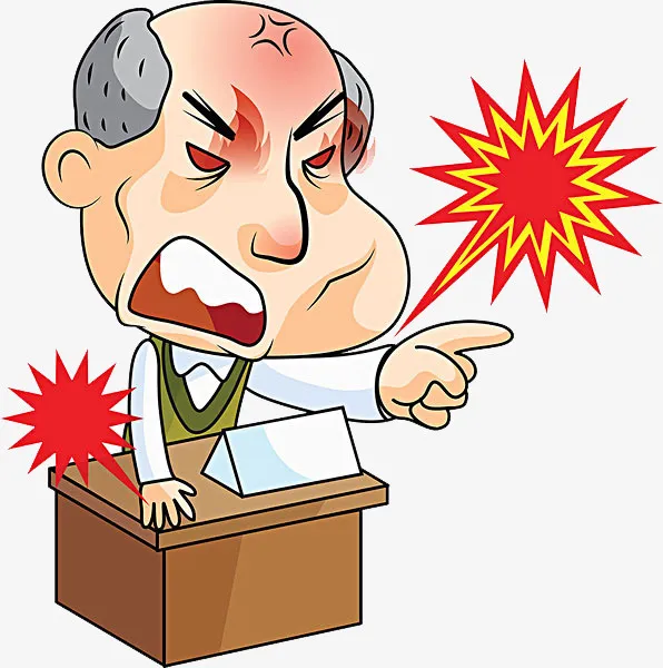 火冒三丈的卡通人物免抠