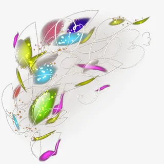 有质感的五彩斑斓免抠