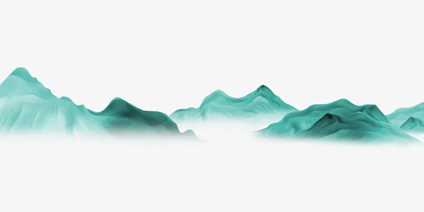 山川黑色笔刷笔触免抠