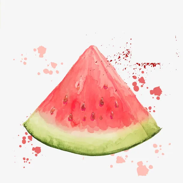 水彩西瓜免抠