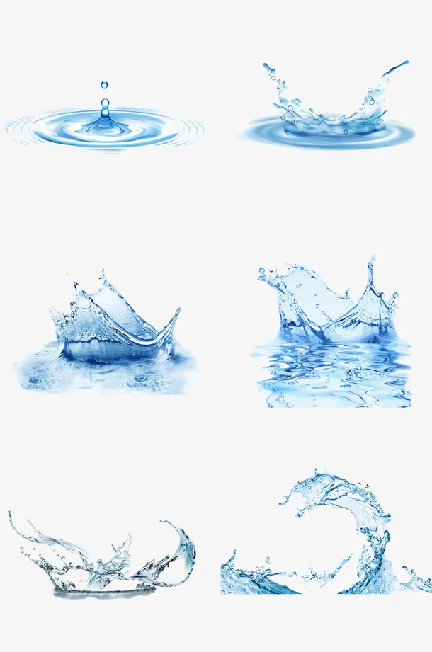 各种水滴飞溅素材免抠