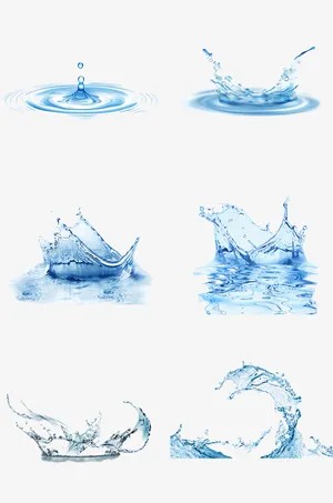 各种水滴飞溅素材免抠