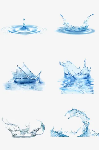 各种水滴飞溅素材免抠