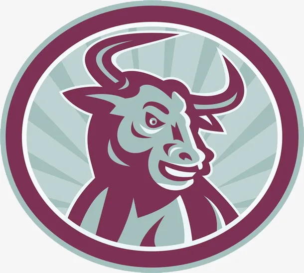 卡通免抠公牛标志免抠