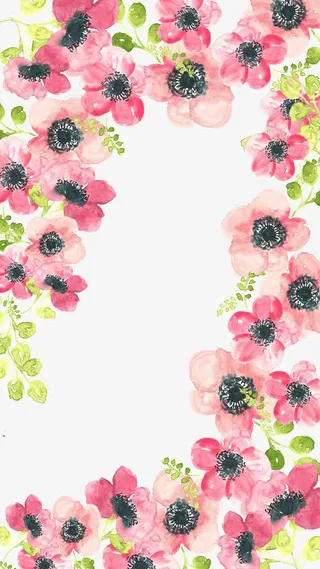 粉色花朵底纹免抠