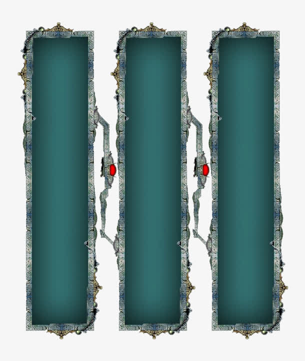 蓝色屏风免抠