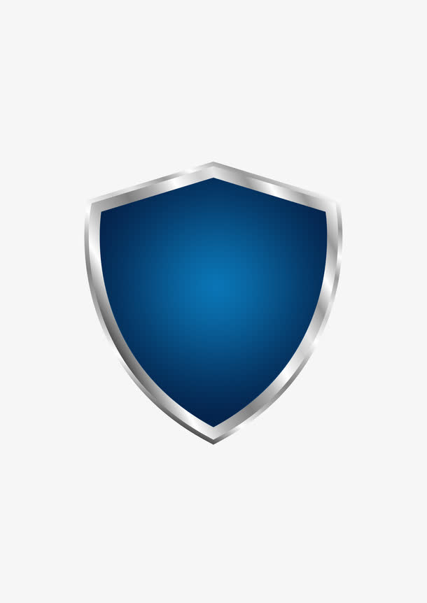 蓝色防卫盾牌免抠