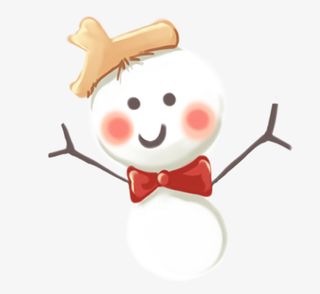 冬季可爱手绘雪人免抠