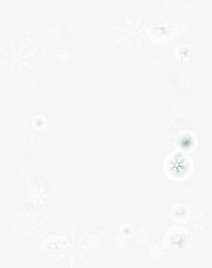 冬季白色雪花边框免抠