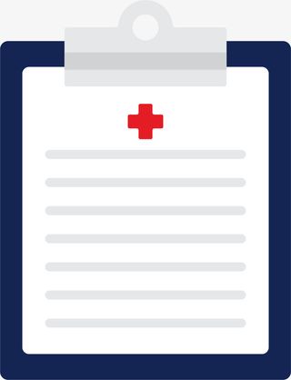 白色十字医疗病例免抠