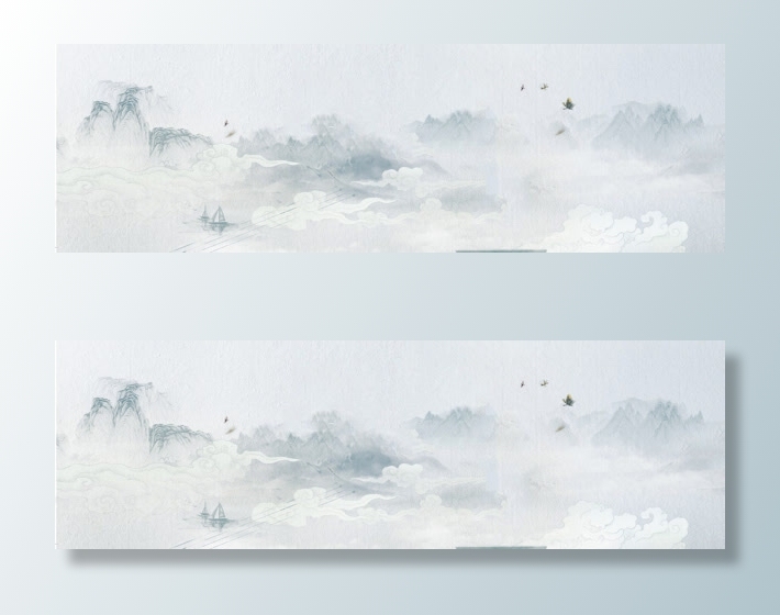 中国画专用创意banner设计免抠