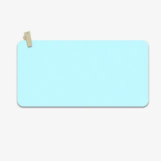 青色木夹子文本框免抠