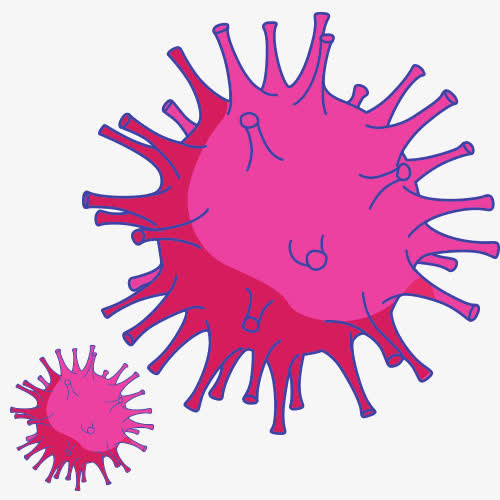 红色球体癌症病毒细胞免抠