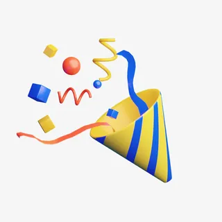 C4D立体3D模型卡通欢呼免抠