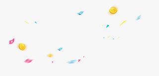 金币红包彩屑免抠