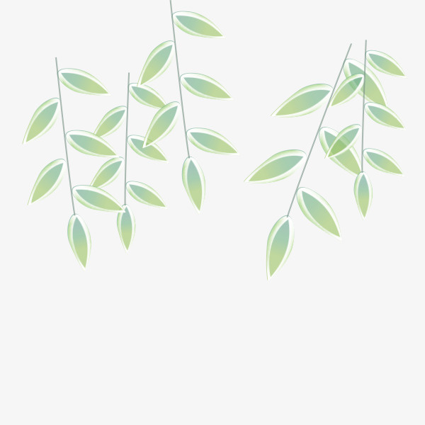 清明节水墨风柳叶柳枝免抠