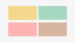 卡通唯美矩形优惠券促销边框免抠