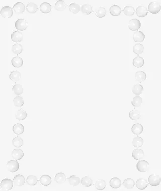 卡通手绘圆形白色边框免抠