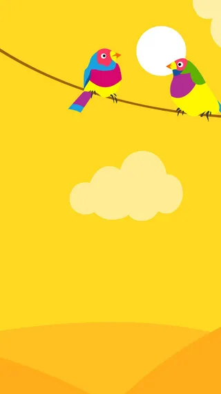 可爱小鸟H5背景高清