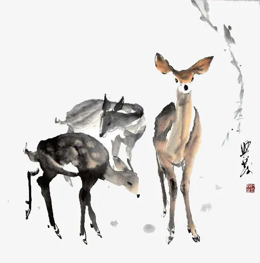 三只小鹿免抠