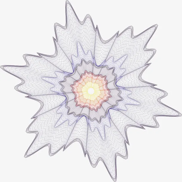 矢量证书防伪花纹底纹素材免抠