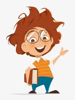 戴眼镜的孩子免抠手绘/卡通卡通元素