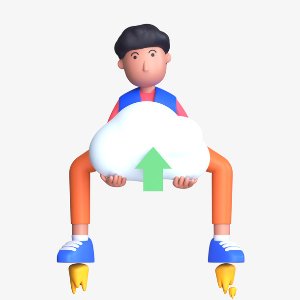 C4D男孩云上传免抠