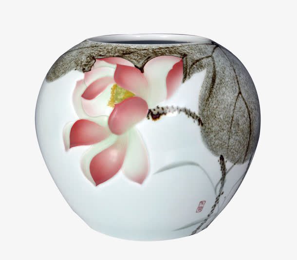 荷花陶瓷免抠