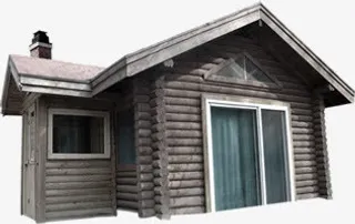 简约的小木屋背景图片