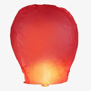 红色纸质孔明灯免抠