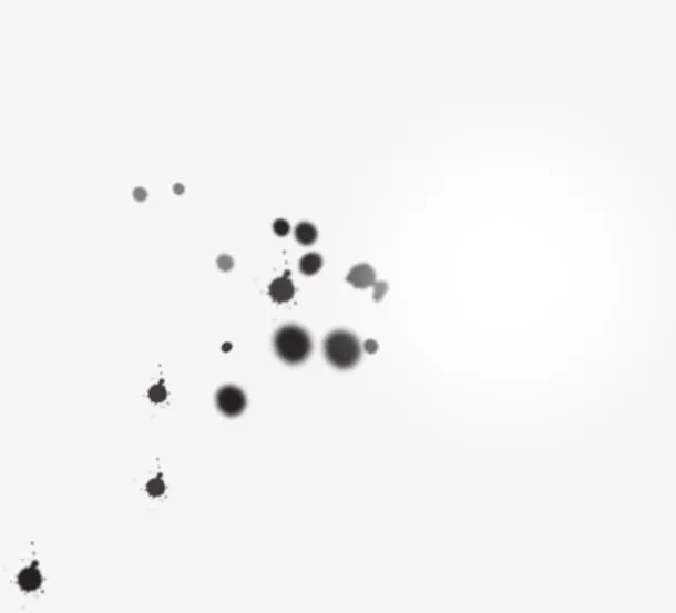 黑色喷溅笔墨招聘海报免抠