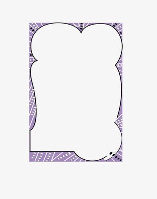 中式蓝色线条边框免抠