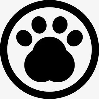爪印一圈宠物酒店标志图标免抠