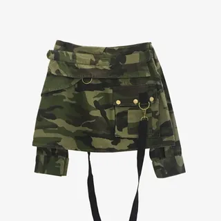 迷彩女士短裙免抠