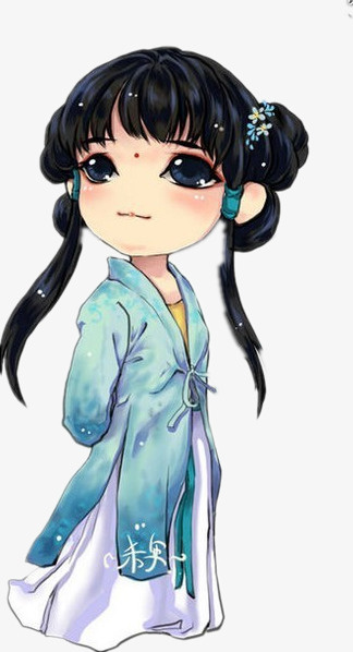 国潮汉服美女小姐免抠