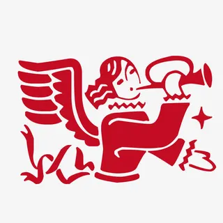 矢量红白*装饰插图免抠