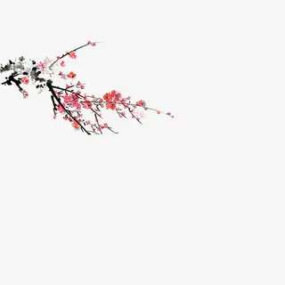 水墨梅花免抠
