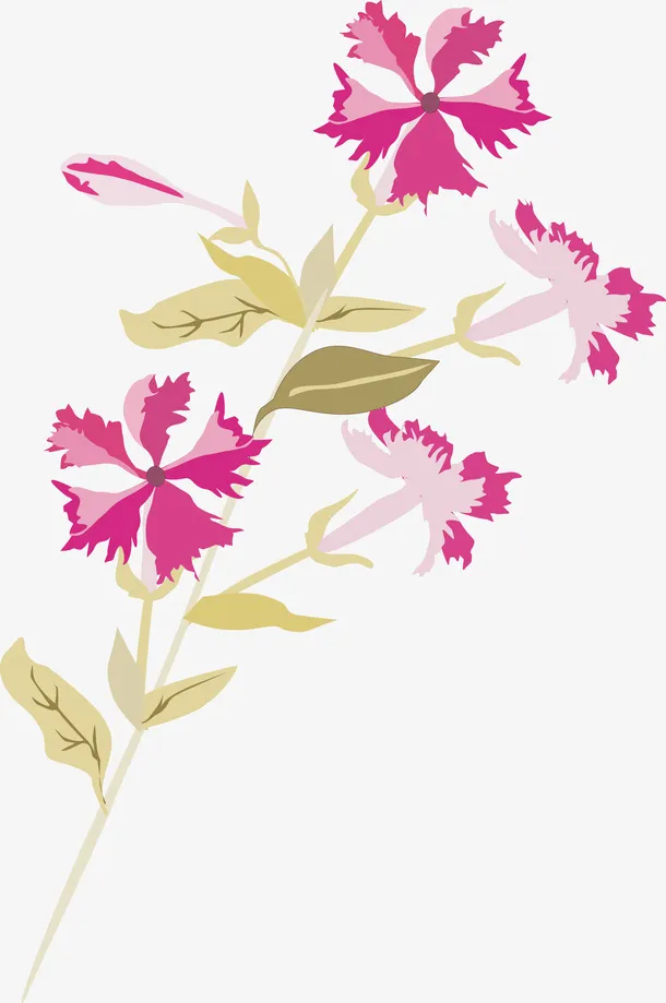 卡通鲜艳花朵素材图免抠