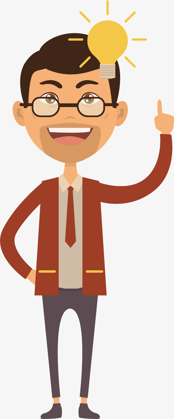 矢量图聪明的科学家免抠